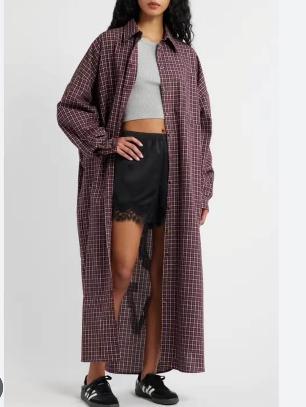 @ Dressed In Lala Plaid Duster Size Small